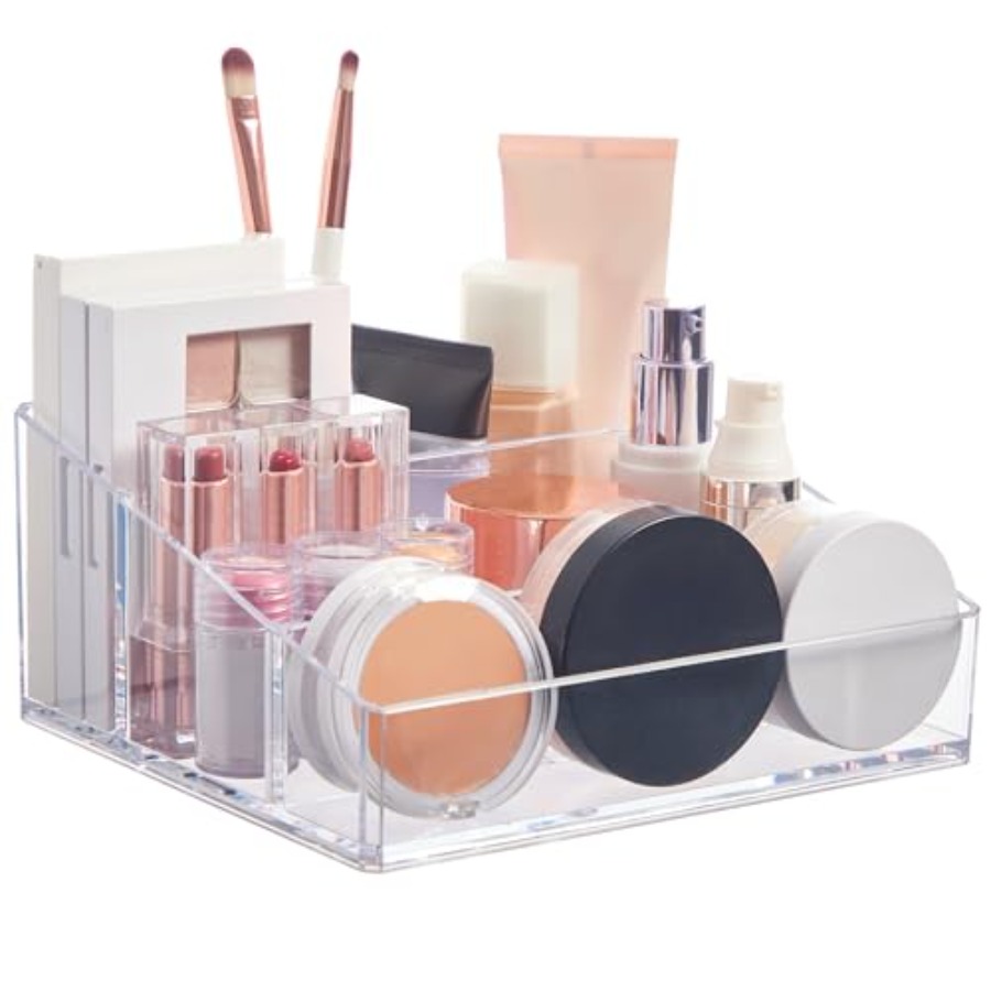 Eyeshadow Palette - Clear Plastic Small Countertop Vanity Makeup