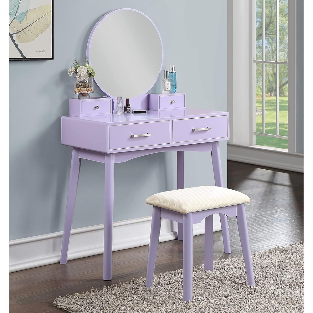 Large Round Mirror Vanity Set  – Beauty Makeup Vanity Set recenzja i cena