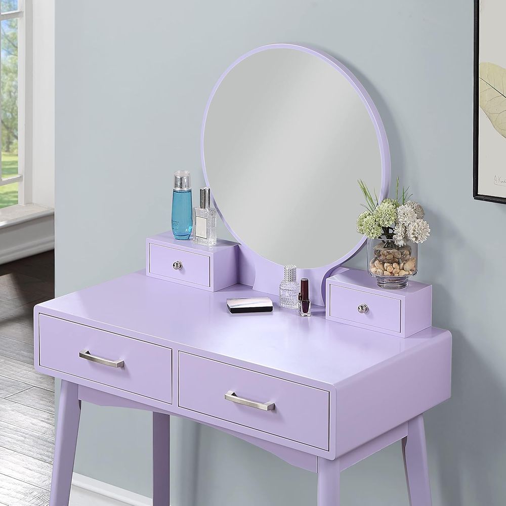 Large Round Mirror Vanity Set  – Beauty Makeup Vanity Set recenzja i cena