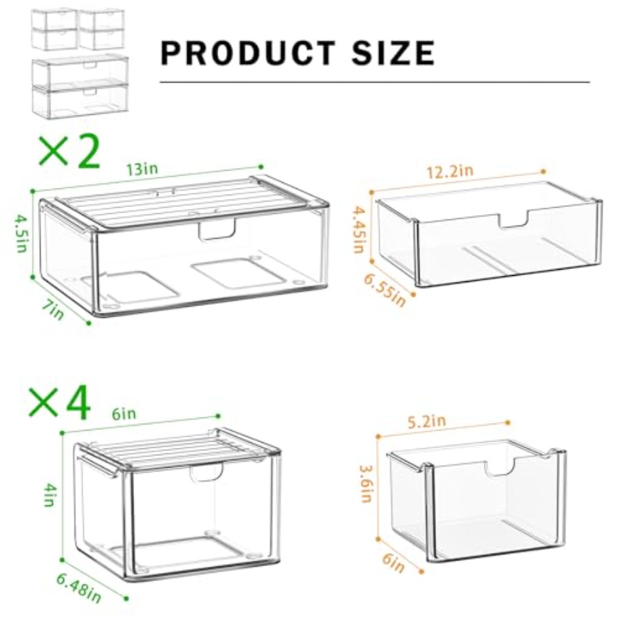 Acrylic Storage Drawers Set of – Beauty Makeup Vanity Set recenzja i cena