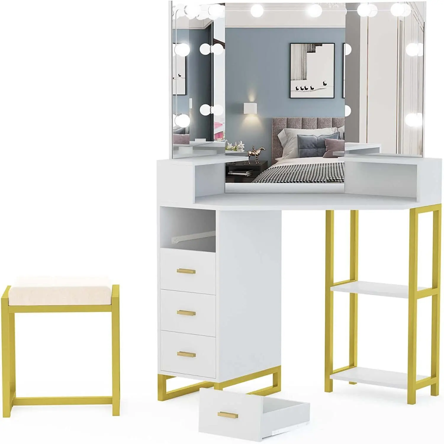 Beauty Vanity Set with LED Lig – Beauty Makeup Vanity Set recenzja i cena
