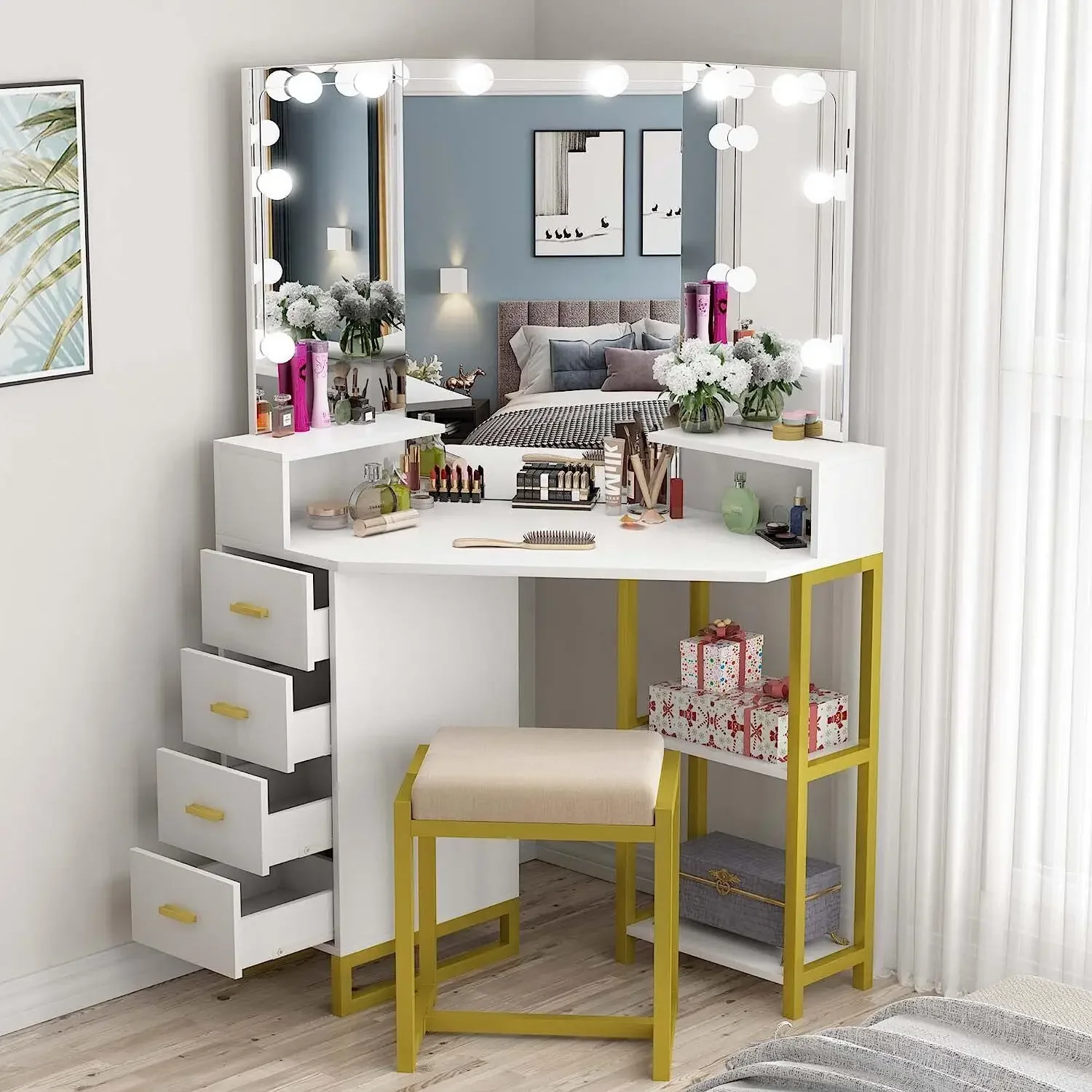 Beauty Vanity Set with LED Lig – Beauty Makeup Vanity Set recenzja i cena