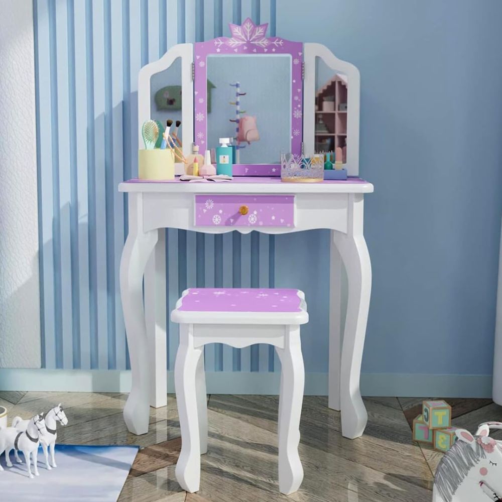 Children's Wooden Vanity Makeu – Beauty Makeup Vanity Set recenzja i cena
