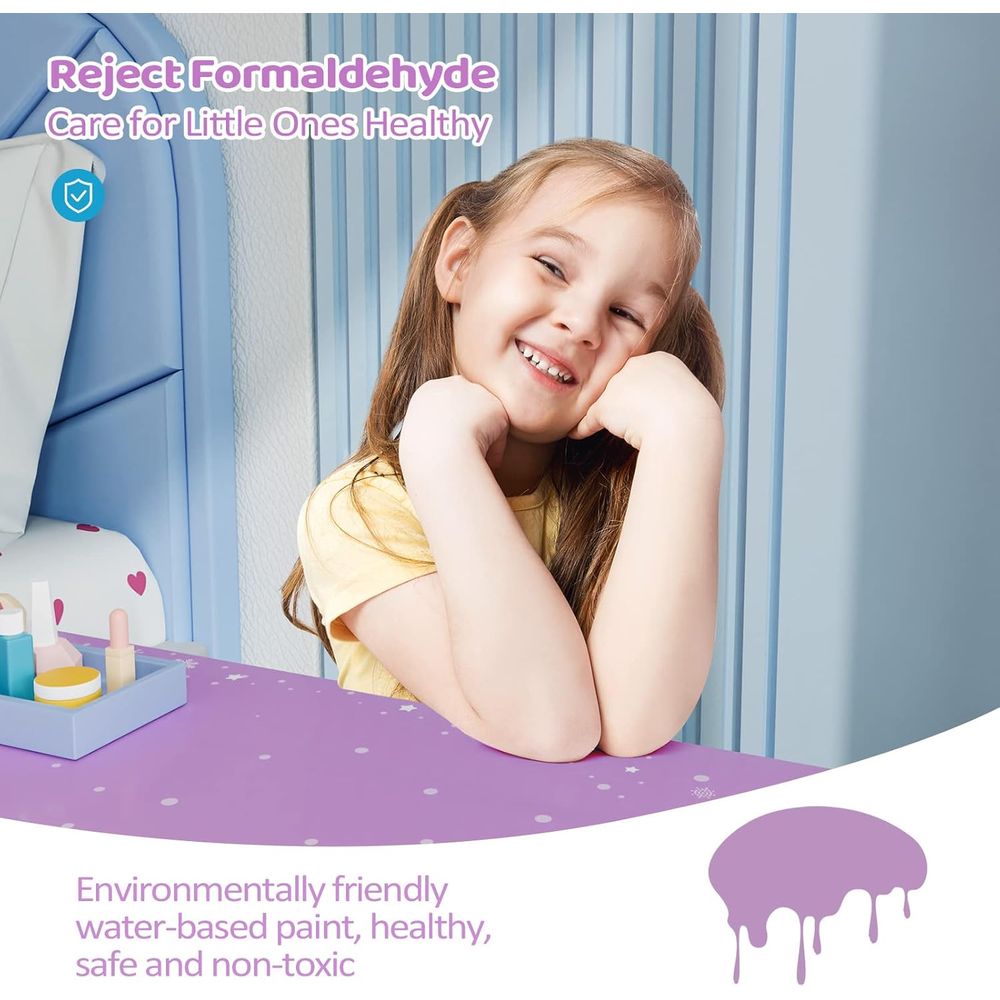 Children's Wooden Vanity Makeu – Beauty Makeup Vanity Set recenzja i cena
