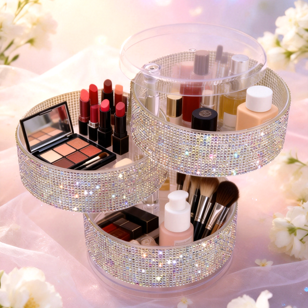 3-Layer Rotating Rhinestone Ma – Eyeshadow Palette recenzja i cena