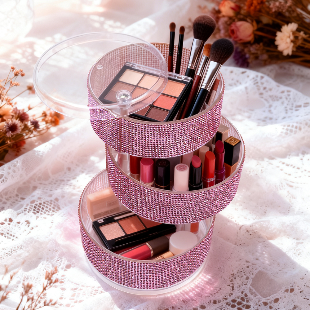 3-Layer Rotating Rhinestone Ma – Eyeshadow Palette recenzja i cena