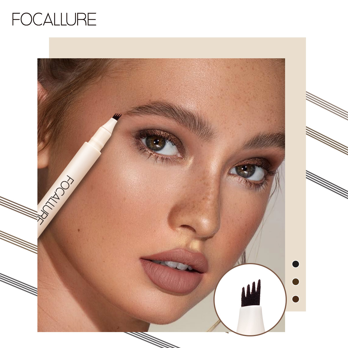 Wholesale FOCALLURE 4 Forks Ey – Eyebrow Pomade Pencil recenzja i cena