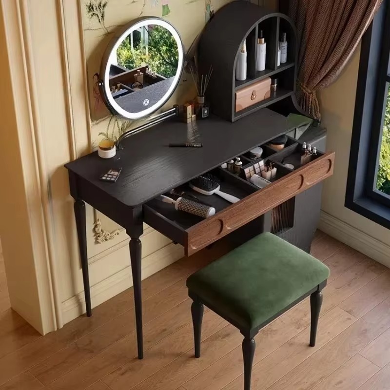 Italian Black Vanity Table Dra – Beauty Makeup Vanity Set recenzja i cena