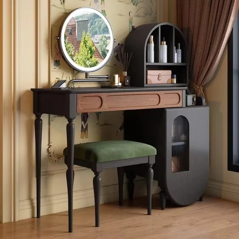 Italian Black Vanity Table Dra – Beauty Makeup Vanity Set recenzja i cena