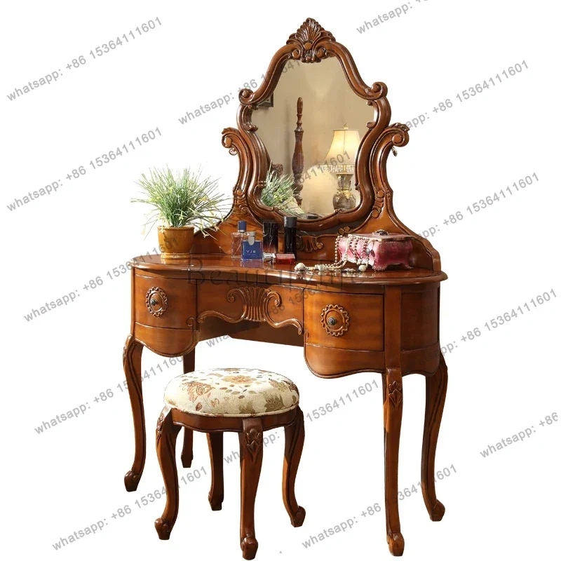 yj9 Brown Storage Vanity Table – Beauty Makeup Vanity Set recenzja i cena