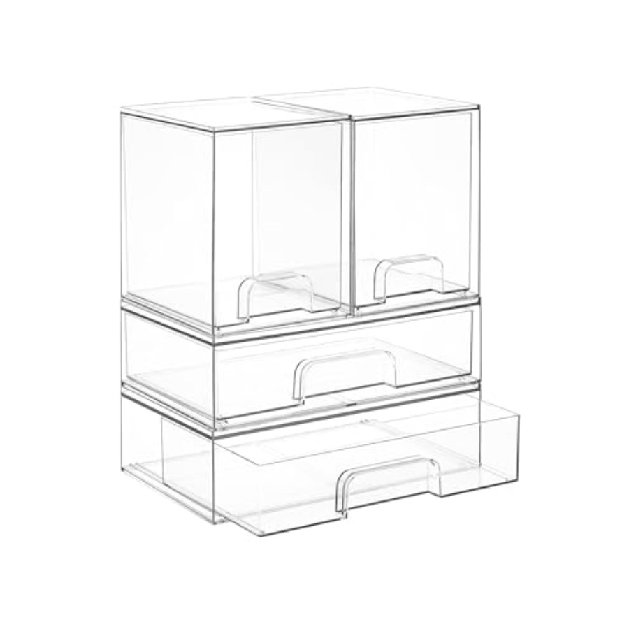 Clear Stackable Storage Drawer – Beauty Makeup Vanity Set recenzja i cena