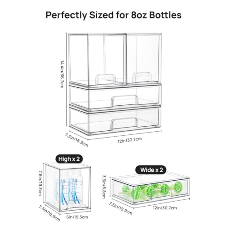Clear Stackable Storage Drawer – Beauty Makeup Vanity Set recenzja i cena